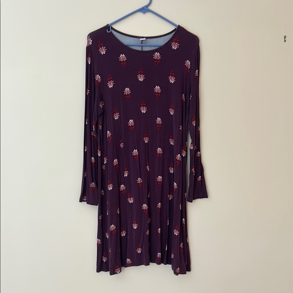 Old Navy Purple Bell Sleeve A-Line Dress